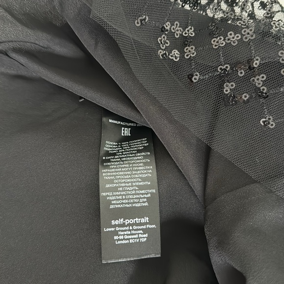 Self-Portrait Mesh Sequin Tiered Mini Dress Size 4 - Picture 10 of 10